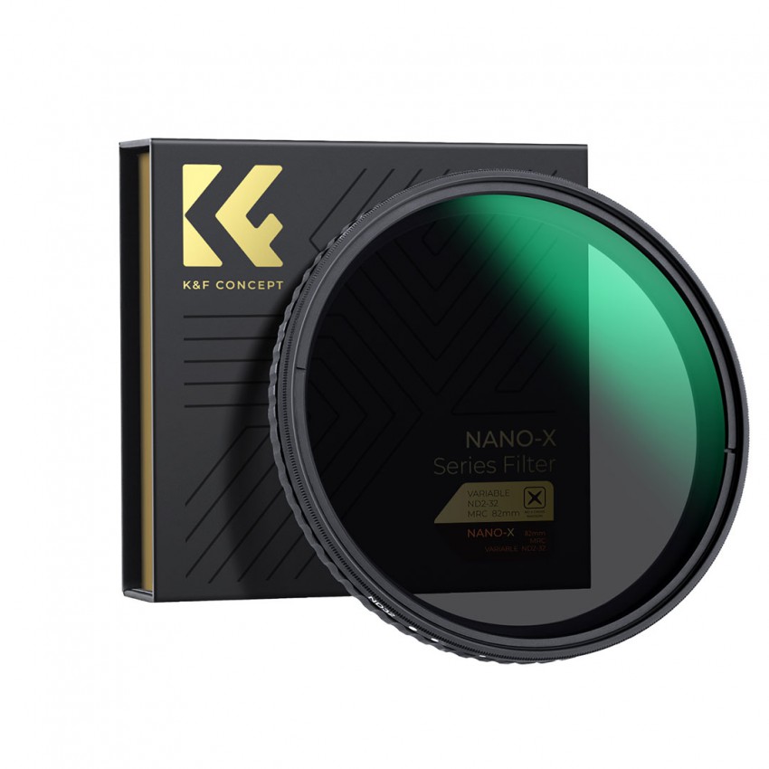 K&F 72mm Nano-X, Variable ND Filter ND2-ND32 (1-5 Stop), No X-Cross, Ultra-Slim, Weather-Sealed ประกันศูนย์ไทย 2 ปี