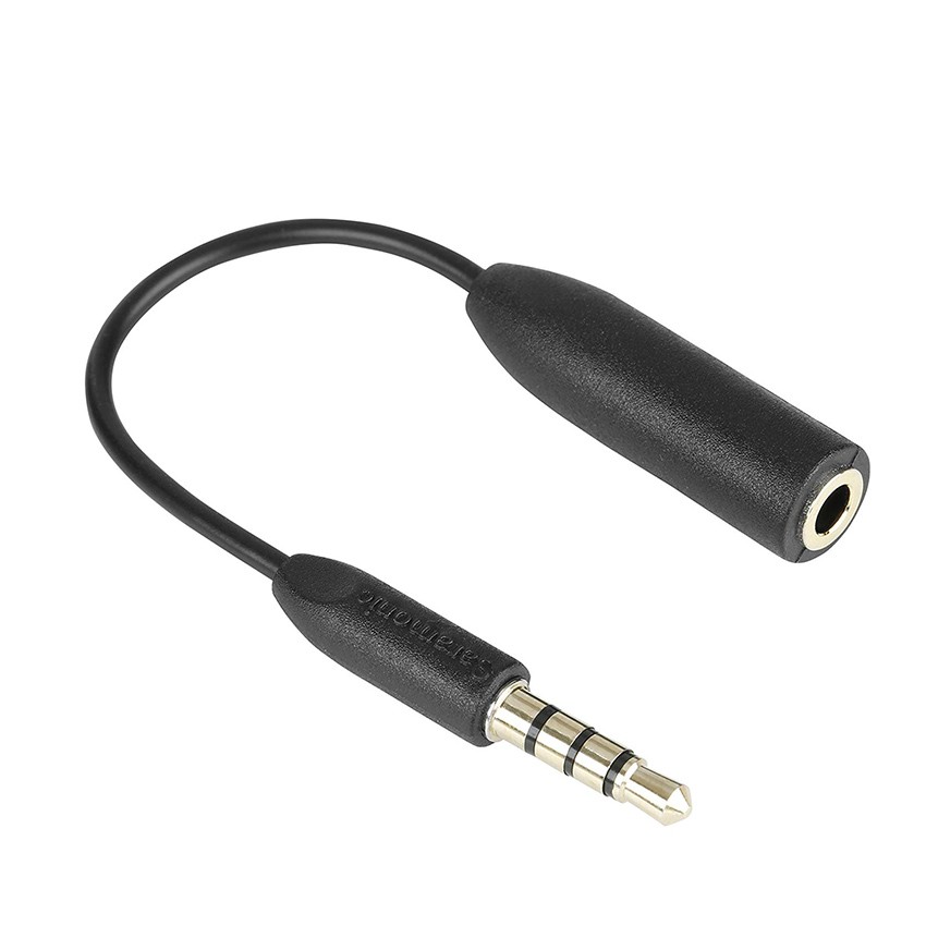 3.5mm Female TRS Microphone Adapter Cable to 3.5mm Male TRRS