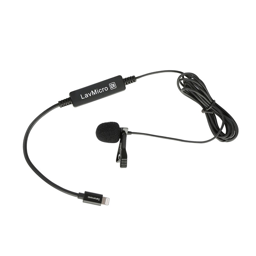 Lavalier mic for iOS devices with signal converter and lightning connector