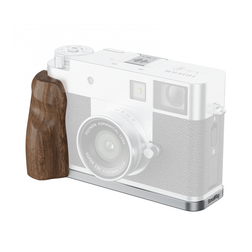 SmallRig 5223 L-Shaped Mount Plate with Wooden Handle for FUJIFILM X half - Silver ประกันศูนย์ไทย