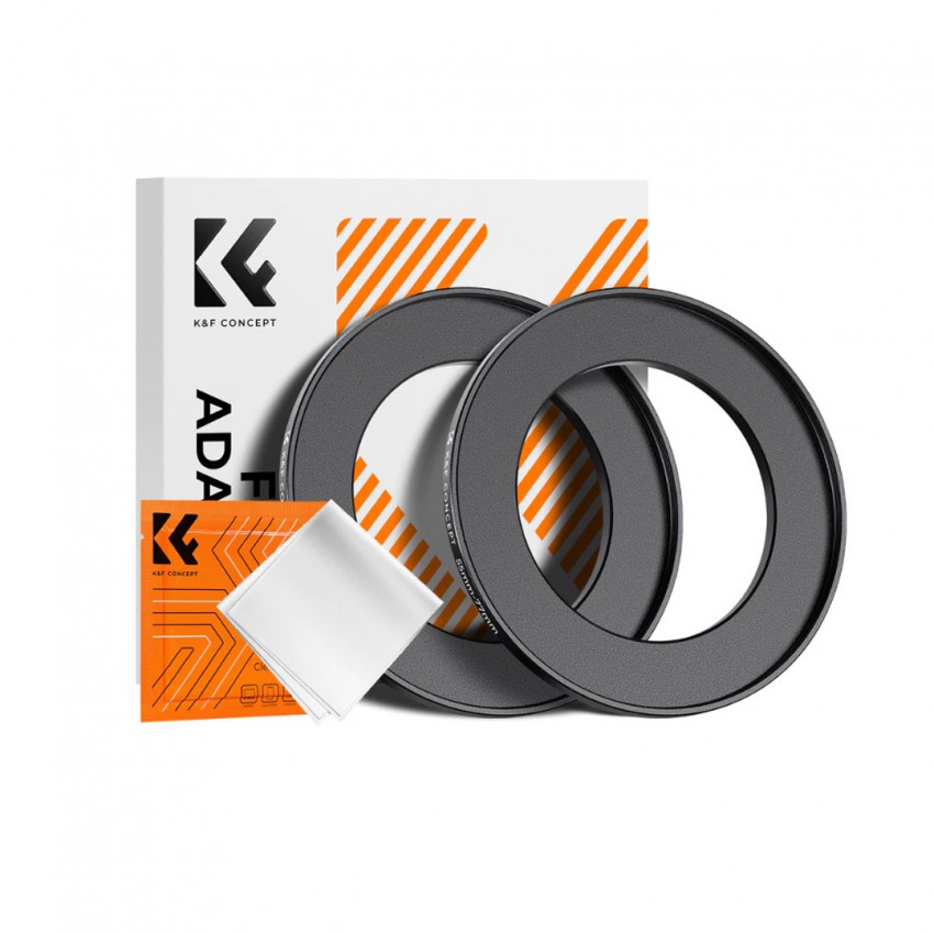 K&F 55-77mm Adapter Ring STEP-UP 2 PCS + 1 PCS Cleaning Cloth ประกันศูนย์ไทย