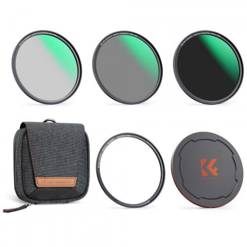 K&F 82mm Nano-X CPL + ND8 + ND64 + Adapter Ring + Len Cap Magnetic Lens Filter Kit ประกันศูนย์ไทย 2 ปี