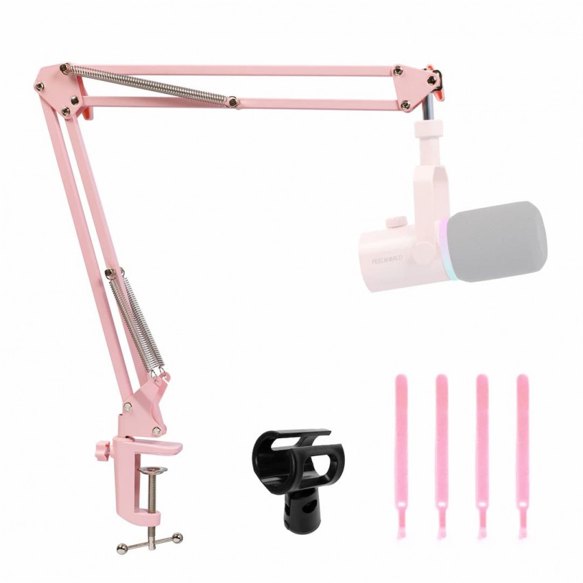 FEELWORLD AMS1 Microphone Boom Arm for PM1 and Dynamic Microphone - Pink ประกันศูนย์ไทย