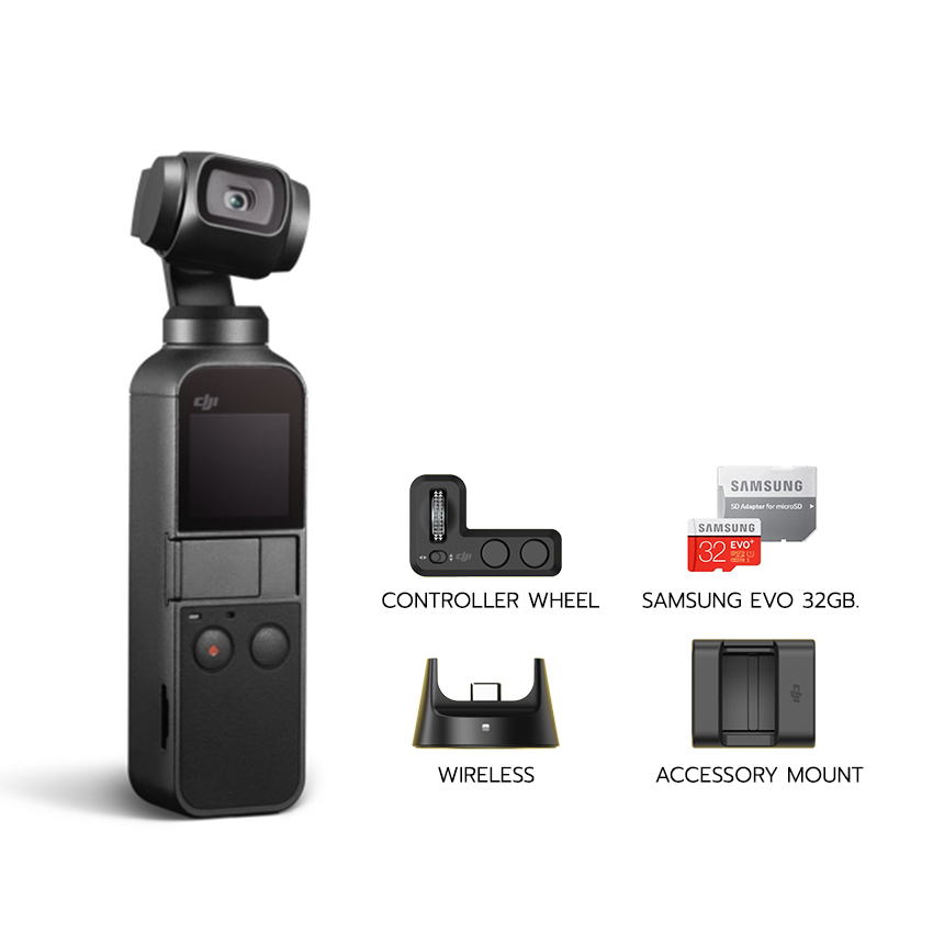 DJI Osmo Pocket Gimbal 4K Camera พร้อมชุด Part 13  Expansion Kit  ประกันศูนย์ไทย 