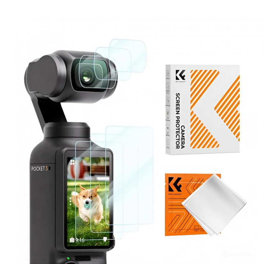 K&F Camera Screen Protector for DJI OSMO Pocket 3 ฟิล์มกระจกกันรอยหน้าจอ ประกันศูนย์ไทย