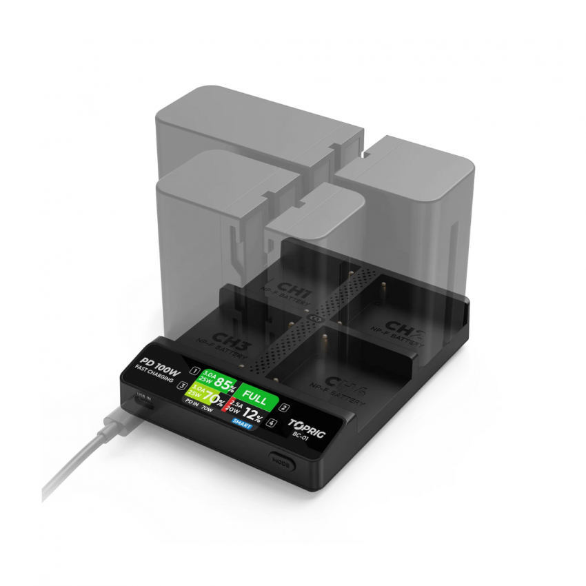 Accsoon TOPRIG 100W 4-Bay NP-F Fast Charger ประกันศูนย์ไทย