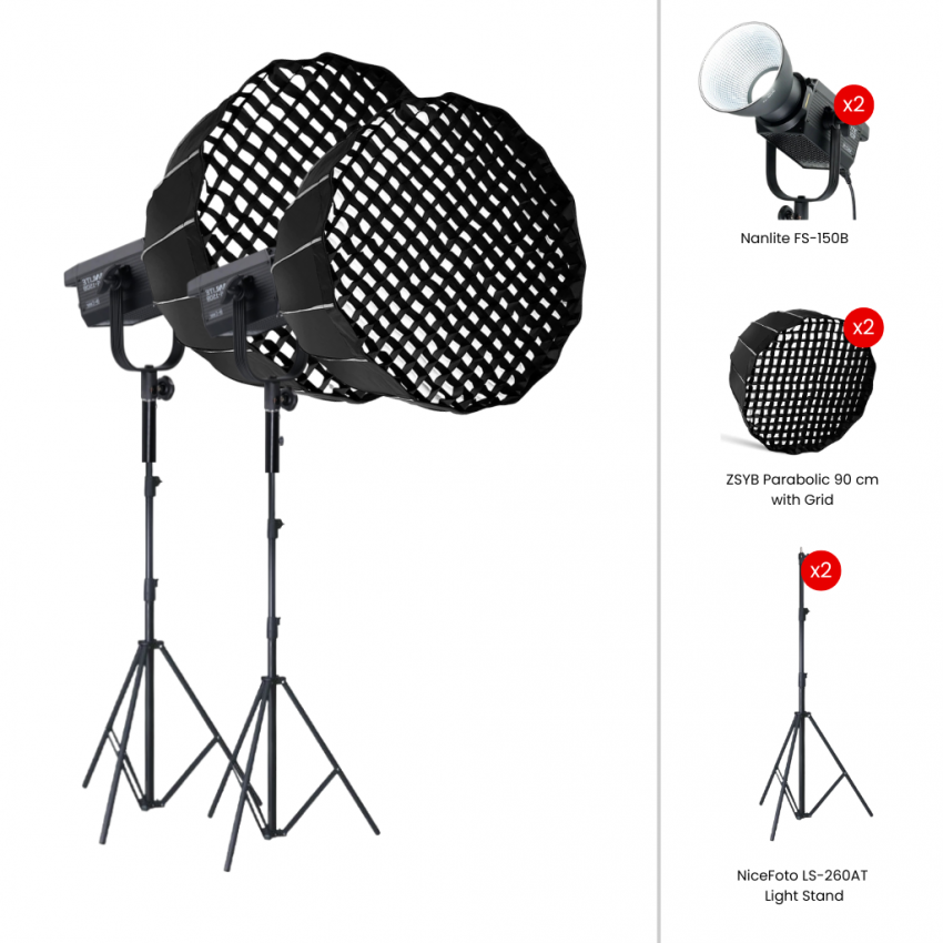 NANLITE FS Live Double Set ชุดไฟพร้อมใช้งาน เซ็ทคู่ ประกันศูนย์ไทย