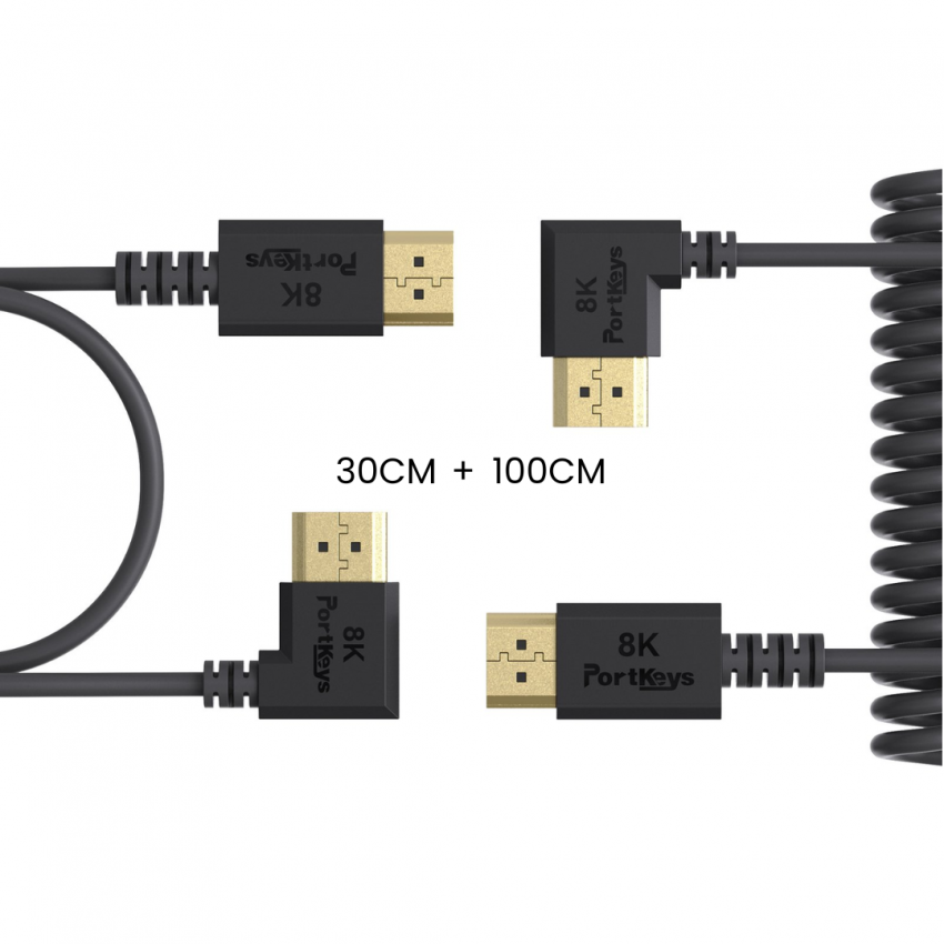 Portkeys 8k 3.6mm Twisted Pair PureCopper CoreSlim HDMl Cable - 30cm+100cm ประกันศูนย์ไทย