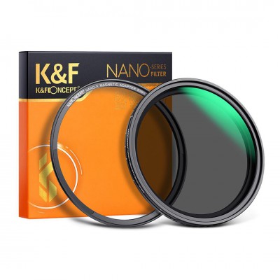 K&F 49mm Nano-X Magnetic Variable ND2-ND32 (1-5 Stop) Lens Filter, HD, Waterproof, Anti-Scratch, Anti-Reflection, With Magnetic Mounting Ring ประกันศูนย์ไทย 2 ปี