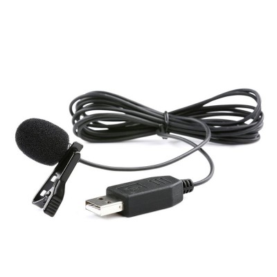 USB Lavalier Clip-on Computer Microphone for PC & Mac