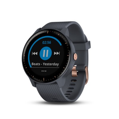 Garmin vívoactive® 3 Music Garnite Blue GPS Smartwatch พร้อมวัดอัตราการเต้นหัวใจ ฟังเพลงได้ในตัว