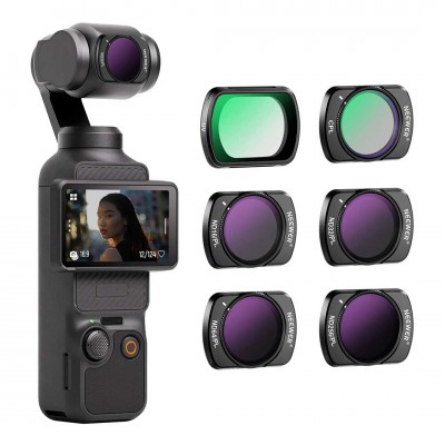 NEEWER 6 Pack Magnetic ND/PL UV CPL Filters Set for DJI OSMO Pocket 3 (ND16/PL, ND32/PL, ND64/PL, ND256/PL, UV, CPL) ประกันศูนย์ไทย