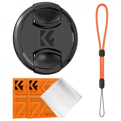 K&F 49mm Lens Cap Keeper Holder with Anti-lost Rope and Cleaning cloth ประกันศูนย์ไทย 2 ปี