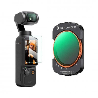 K&F Nano-X Osmo Pocket 3 Black Mist 1/4 + ND2-32  2 In 1 Magnetic Lens Filter ประกันศูนย์ไทย