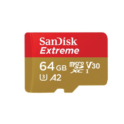 SanDisk Extreme Micro SD Card U3 ความจุ 64GB ความเร็ว อ่าน 100MB/S เขียน 60MB/S รองรับภาพ 4K 