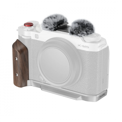 SmallRig 5261 L-Shape Mount Plate with Wooden Handle for FUJIFILM X-M5 (Silver) ประกันศูนย์ไทย