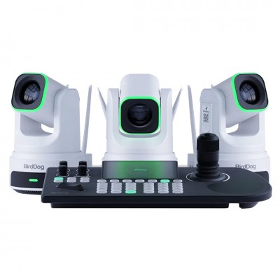 BirdDog 3x BDX4U White + 1x BDKBD Keyboard Combo ชุดบันเดิลกล้อง สำหรับไลฟ์สตรีม ออกอากาศ ถ่ายทอดสด ประกันศูนย์ไทย