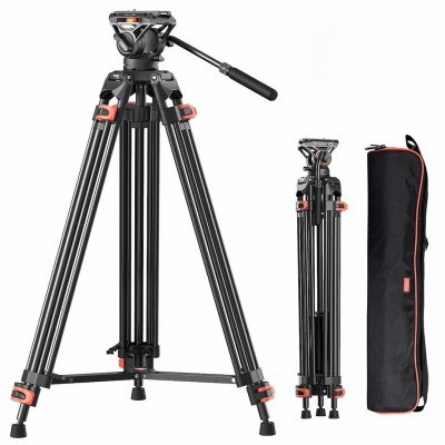 COMAN FF16LS 74" Fluid Head Video Tripod ขาตั้งกล้องระดับมืออาชีพ พร้อมหัวบอล Fluid Head ประกันศูนย์ไทย