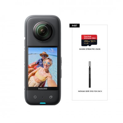 INSTA360 X3 Pocket 360 Action Cam withSanDisk Extreme PRO microSDXC™ UHS-I 256GB and Insta360 Selfie One X ประกันศูนย์ไทย