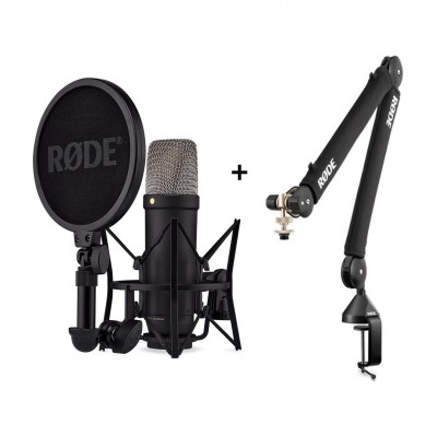 Rode NT1 5th Generation Studio Condenser Microphone - Black + Rode PSA1+ ประกันศูนย์ 2 ปี