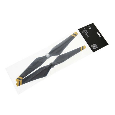 DJI Carbon Fiber Reinforced Self-tightening Propellers (Composite Hub, Black with Yellow Stripes)