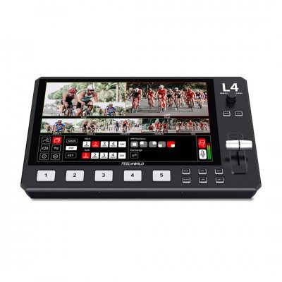 FEELWORLD L4 Multi-Camera Video Mixer Switcher 10.1"หน้าจอสัมผัส USB3.0 สตรีมมิ่ง ประกันศูนย์ไทย