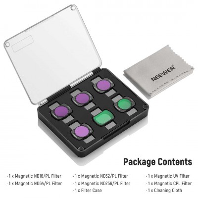 NEEWER 6 Pack Magnetic ND/PL UV CPL Filters Set for DJI OSMO Pocket 3 (ND16/PL, ND32/PL, ND64/PL, ND256/PL, UV, CPL) ประกันศูนย์ไทย