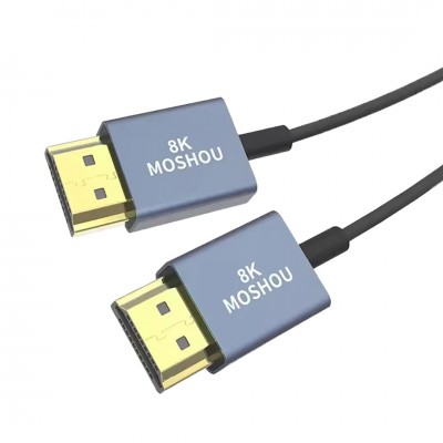 MOSHOU HDMI Full HDMI to Full HDMI 2.1 8K 60Hz Ultra Slim OD 2.4mm 50cm ประกันศูนย์ไทย