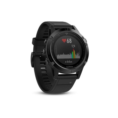 Fenix® 5 Black Sapphire นาฬิกาออกกำลังกายมาพร้อม GPS - สีดำ