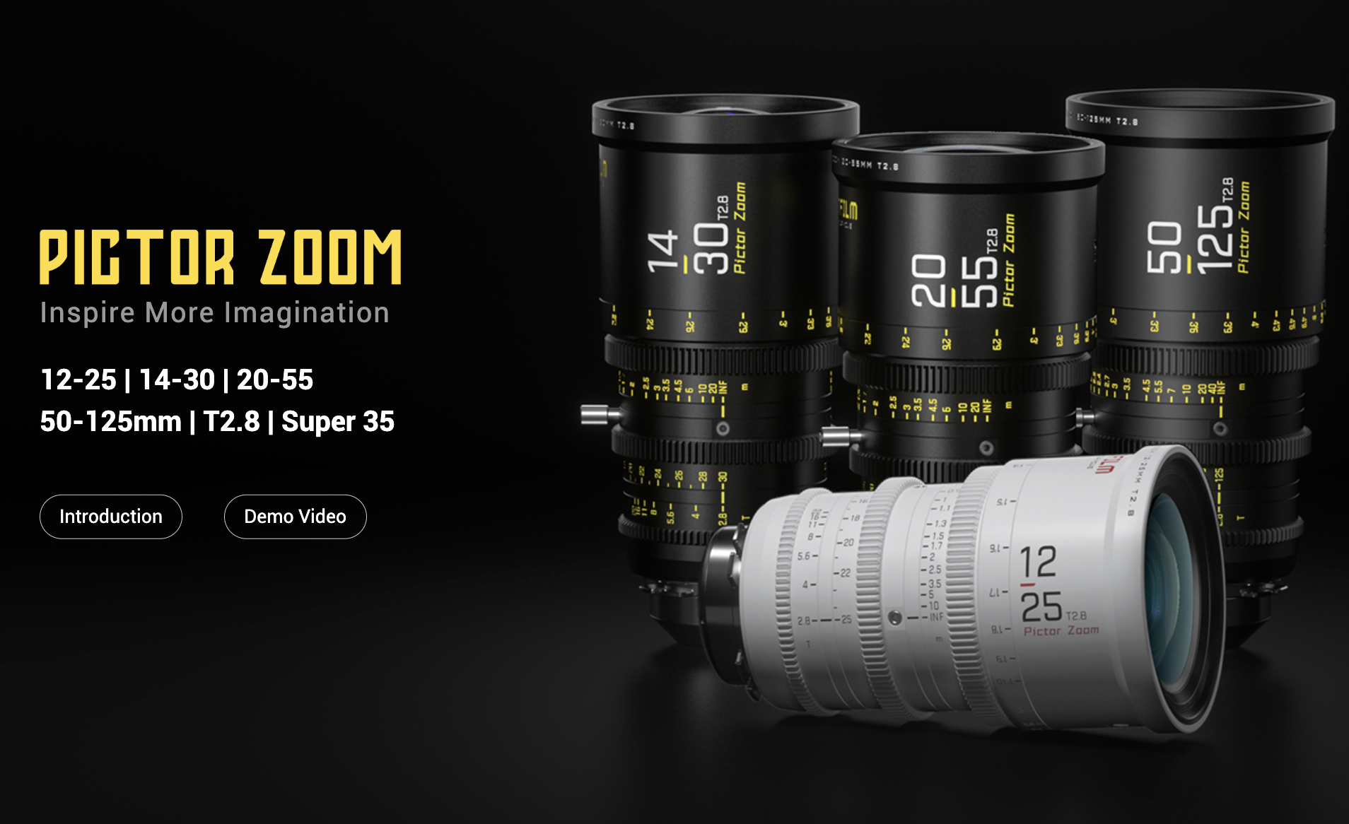 DZOFILM Pictor 20–55mm T2.8 Cine Zoom Lens for PL&EF Mount - Black