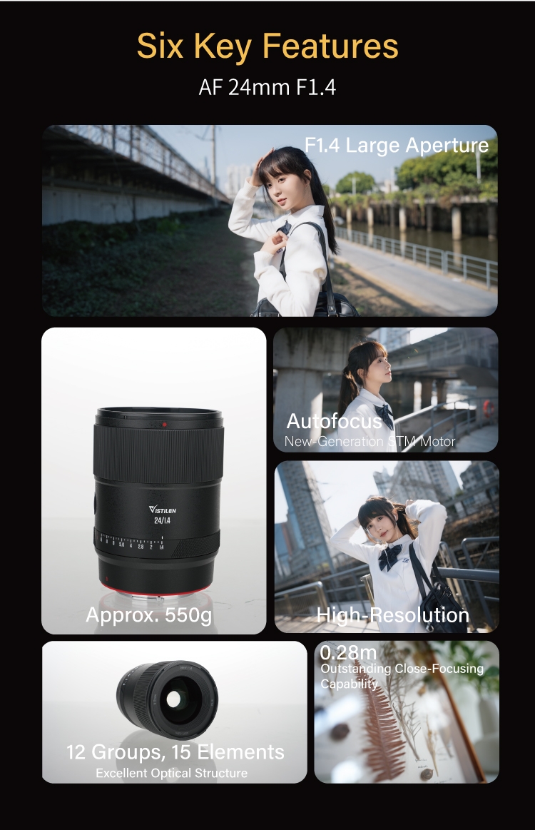 Vistilen MIX 85mm F1.4 AF ออโต้โฟกัส Full Frame for EFR Mount