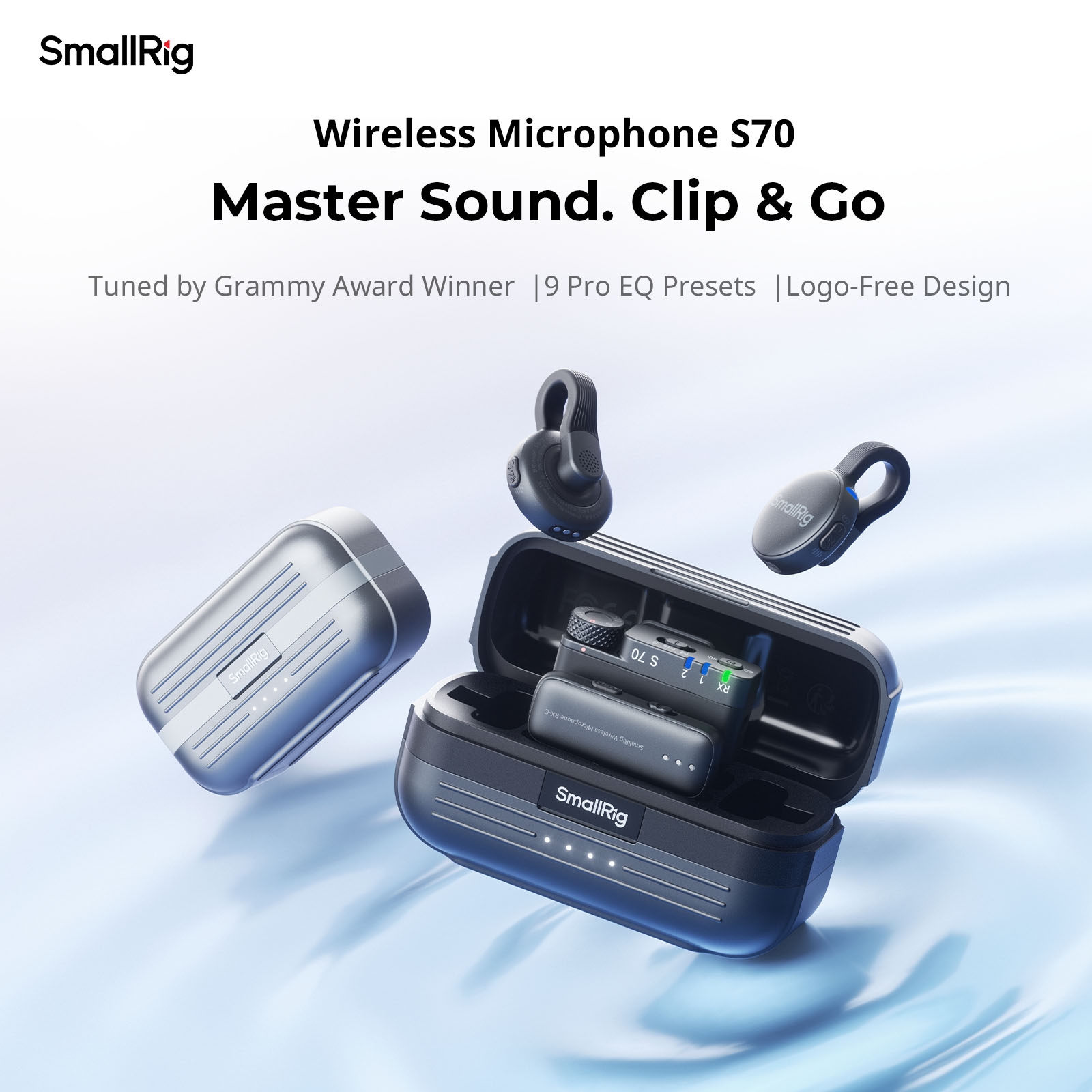 Smallrig 5714 S70 Wireless Microphone (2 TX + 2 RX + Charging Case